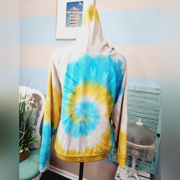 NWT Anthropologie Oversized Maronie Womens Tie-Dye Hooded Top - Picture 8 of 12